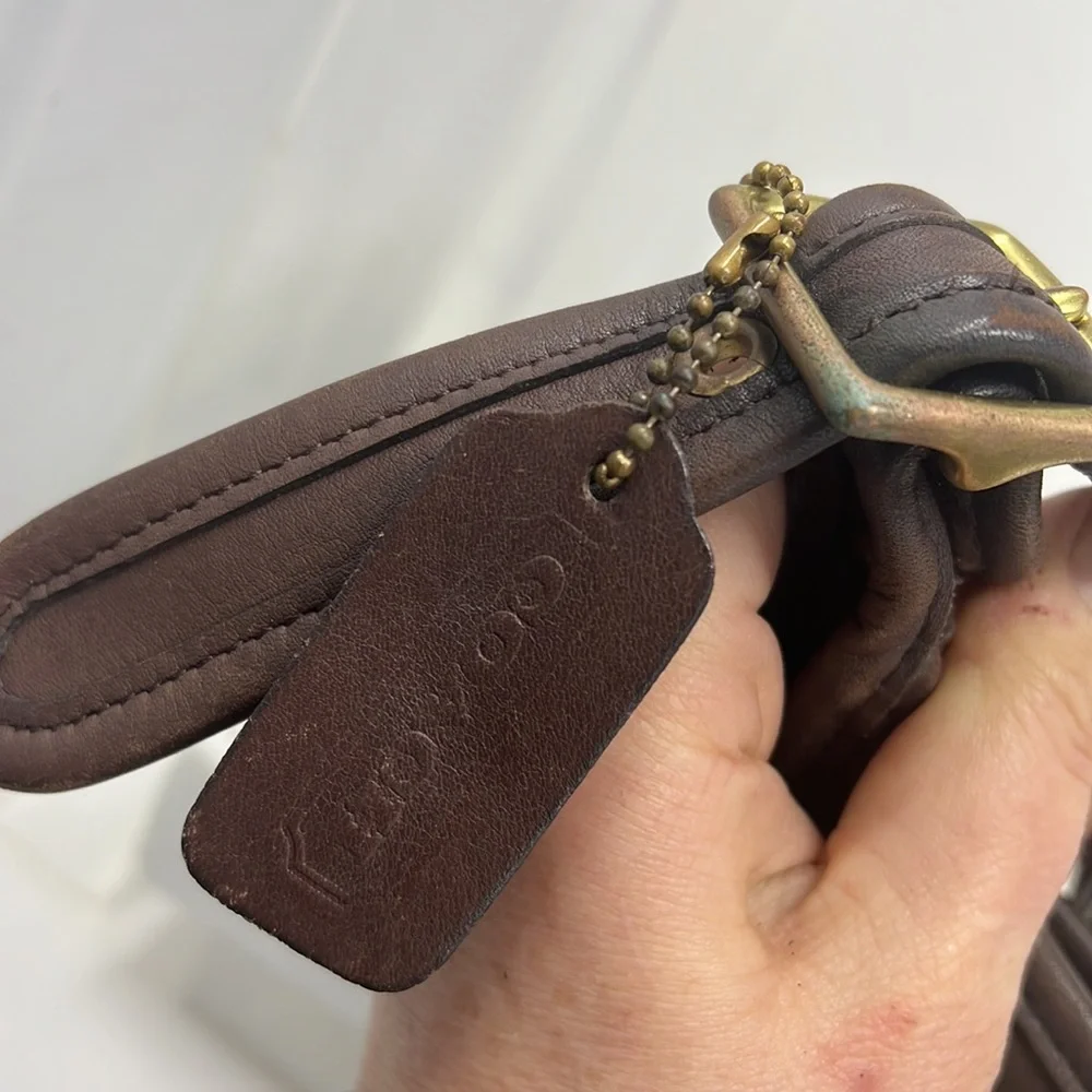 Coach Dark Brown Leather Hobo Bag with Gold Hardware - Picture 15 of 15